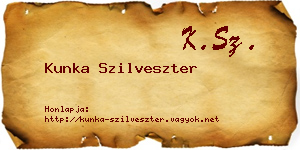 Kunka Szilveszter névjegykártya